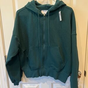 Old Navy Deep Green Zip-Up Hoodie